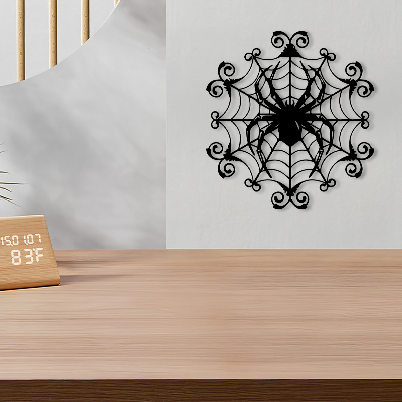 Spider Web Halloween Decoration - 1빈티지 거미줄 금속 벽 장식, 철제