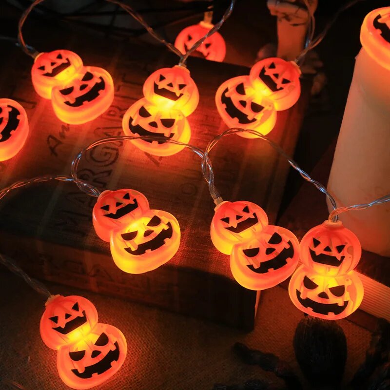 Halloween Led String Lights Orange - 할로윈 10/20LED 스트링 조명 배터리 구동