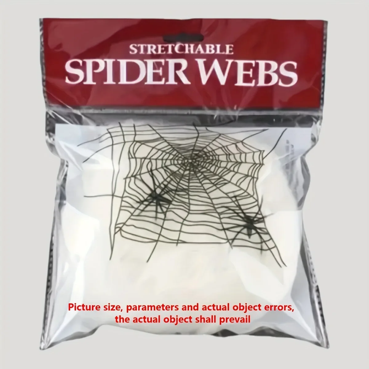 Spider Web Halloween Decoration - 2마리의 거미가 함께 있는 늘어나는 거미줄,