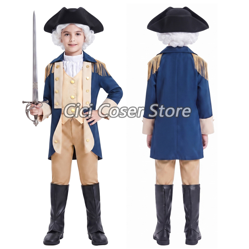 Halloween Costume Kids - 어린이용 조지 워싱턴 시대 복장, 역사적인