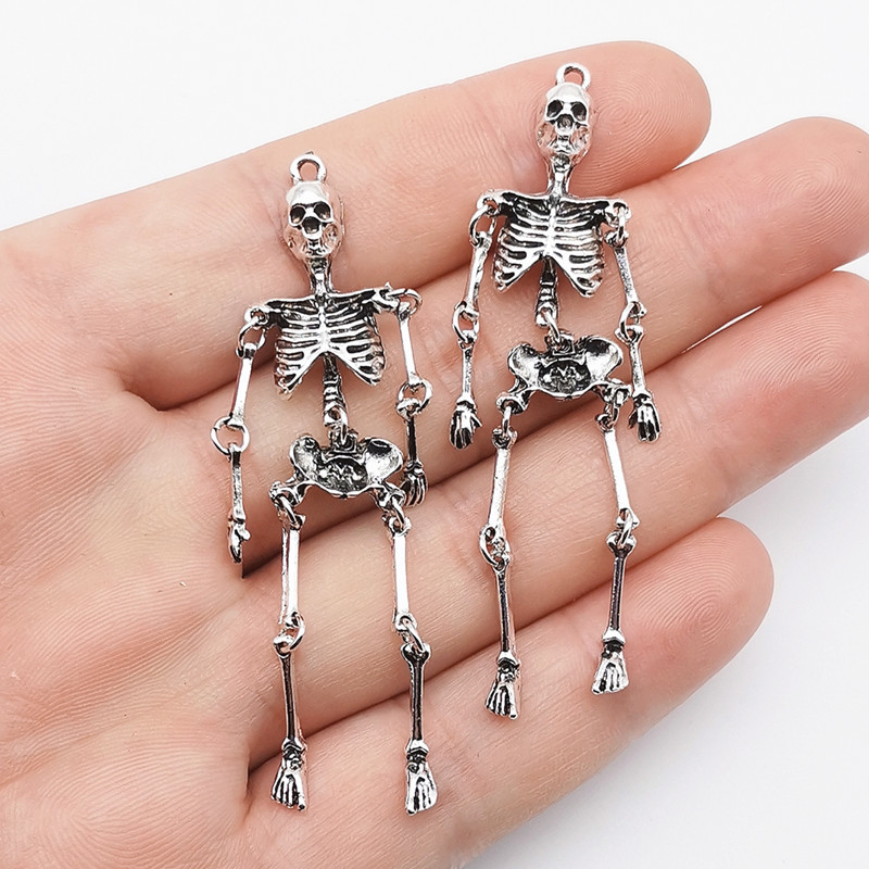 Halloween Skeleton Decoration - 2/5/10PCS 레트로 해골 해골 펜던트 DIY