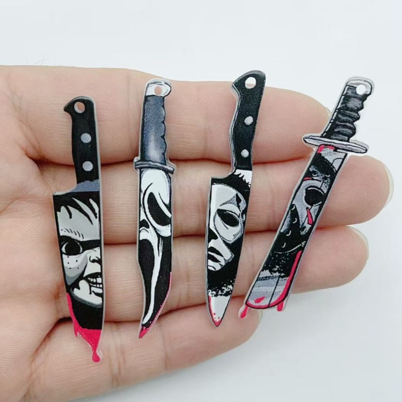 Halloween Party Supplies - 아크릴 쥬얼리 10개 할로윈 펜던트 DIY
