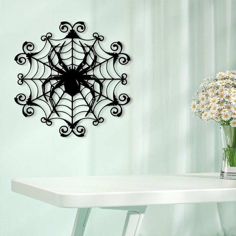 1빈티지 거미줄 금속 벽 장식, 철제 예술 할로윈 장식 - Spider Web Halloween Decoration 리뷰 및 가격