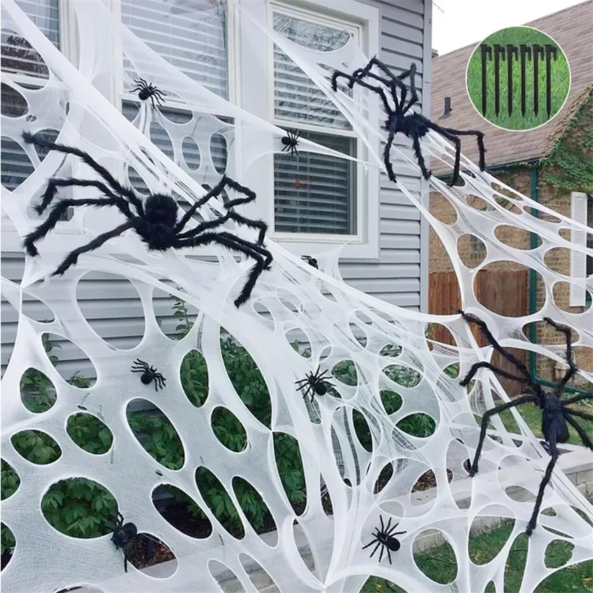 1x2m, 1x4m, 2x4m 크기의 가짜 거미줄 장식 - Spider Web Halloween Decoration 리뷰 및 가격