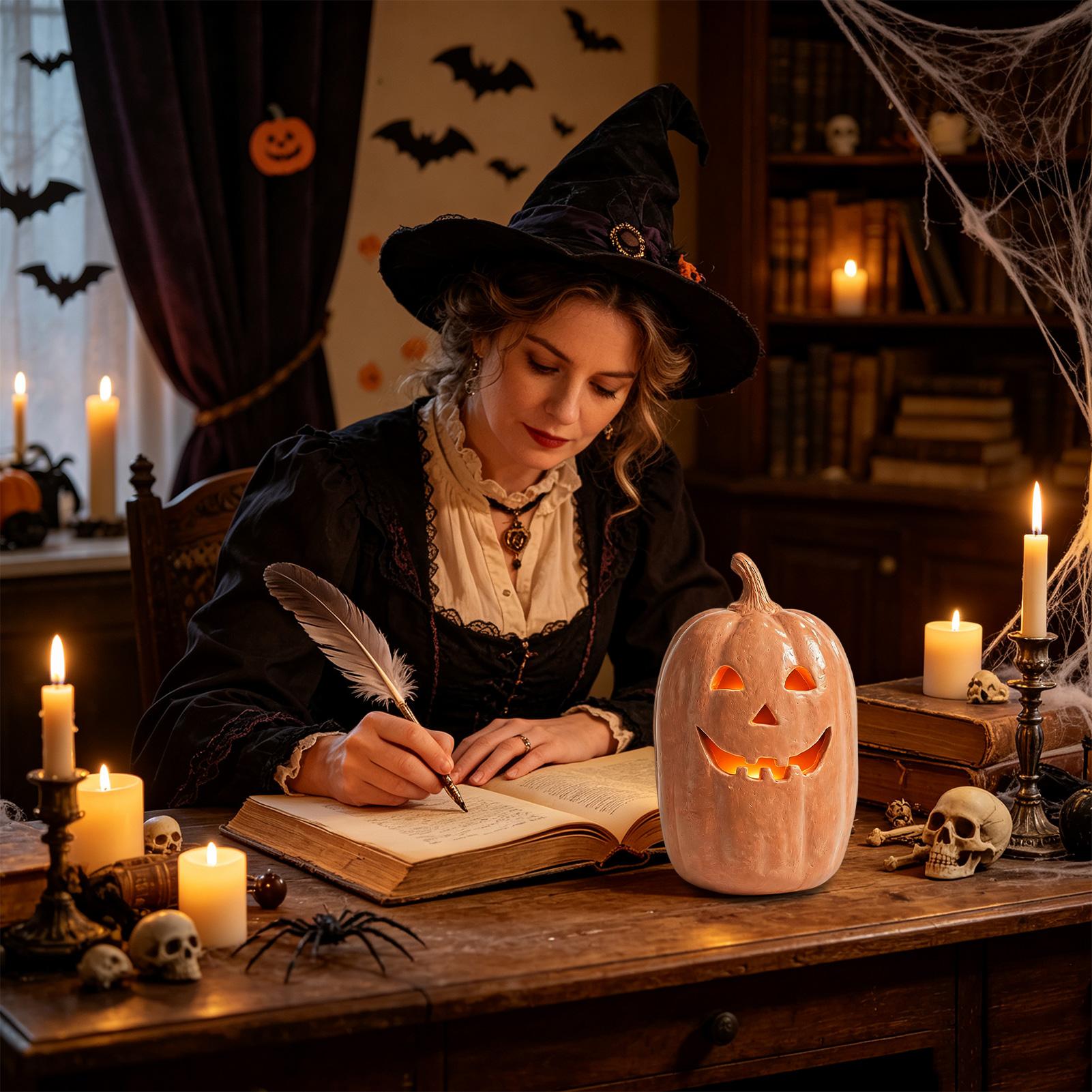 으스스한 호박 랜턴 수제 레진 랜턴 센터피스 할로윈 홈 - Pumpkin Lantern Halloween 리뷰 및 가격