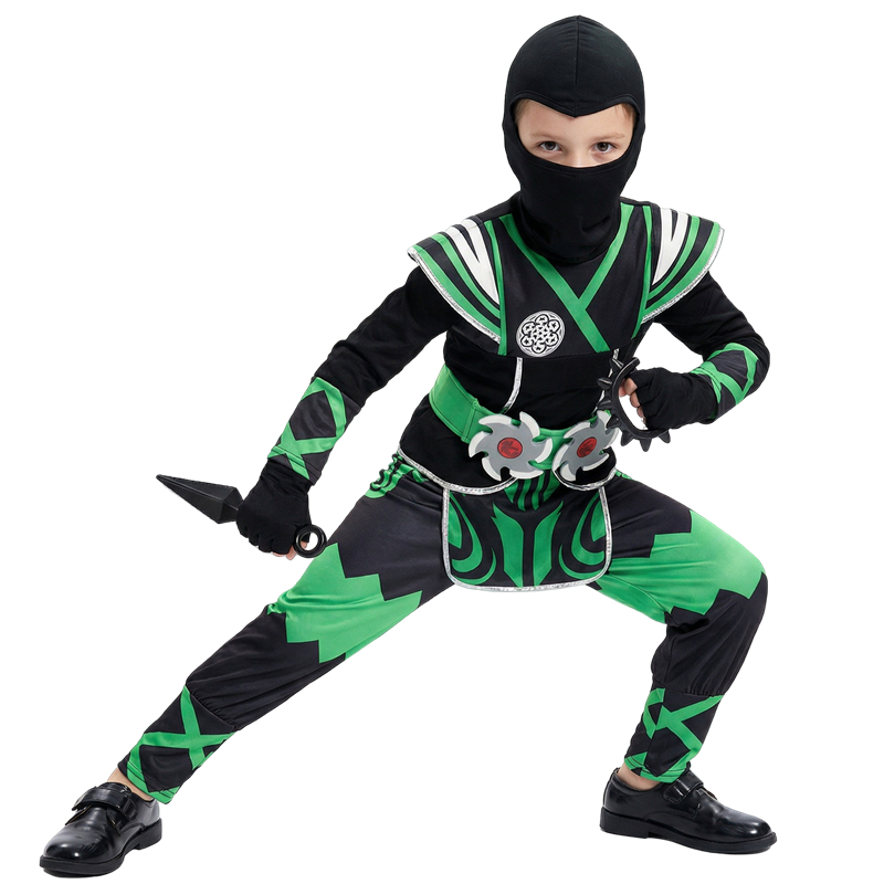 일본 닌자 의상 세트 어린이용 녹색 사무라이 드레스업  - Halloween Costume Kids 리뷰 및 가격
