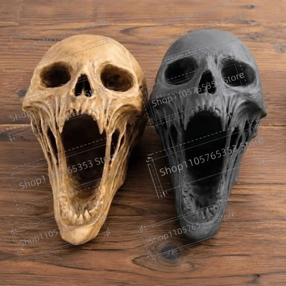 고딕 스타일의 비명을 지르는 해골 조각상, 공포스러운  - Halloween Skeleton Decoration 리뷰 및 가격