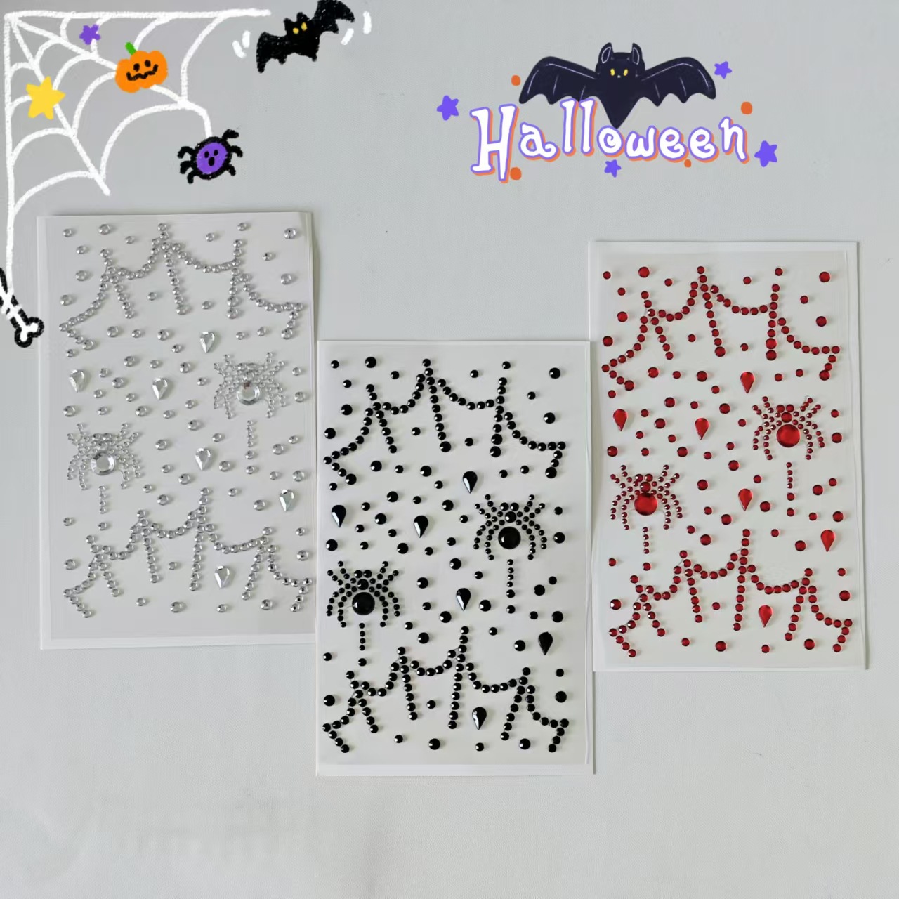 할로윈 스티커 파티 무대 얼굴 메이크업 글리터 젬 코스 - Halloween Party Supplies 리뷰 및 가격