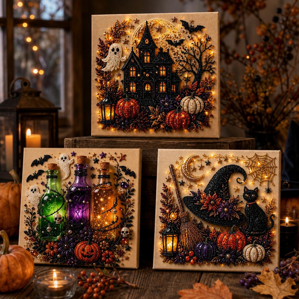 할로윈 유령 & 호박 3D 펄 아트 DIY 키트 (성인 - Pumpkin Lantern Halloween 리뷰 및 가격