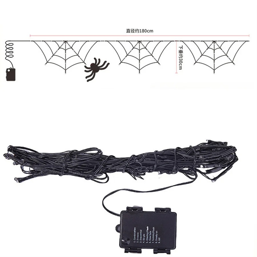 할로윈 거미줄 스트링 조명 1.8M 60 LED 보라색 - Halloween Led String Lights Orange 리뷰 및 가격