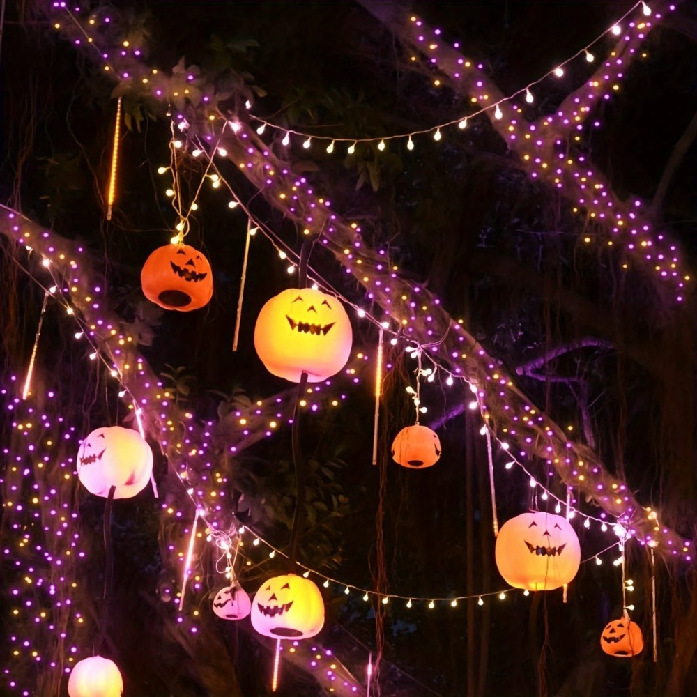 1PC 12M100LED 할로윈 태양열 스트링 조명,  - Halloween Led String Lights Orange 리뷰 및 가격