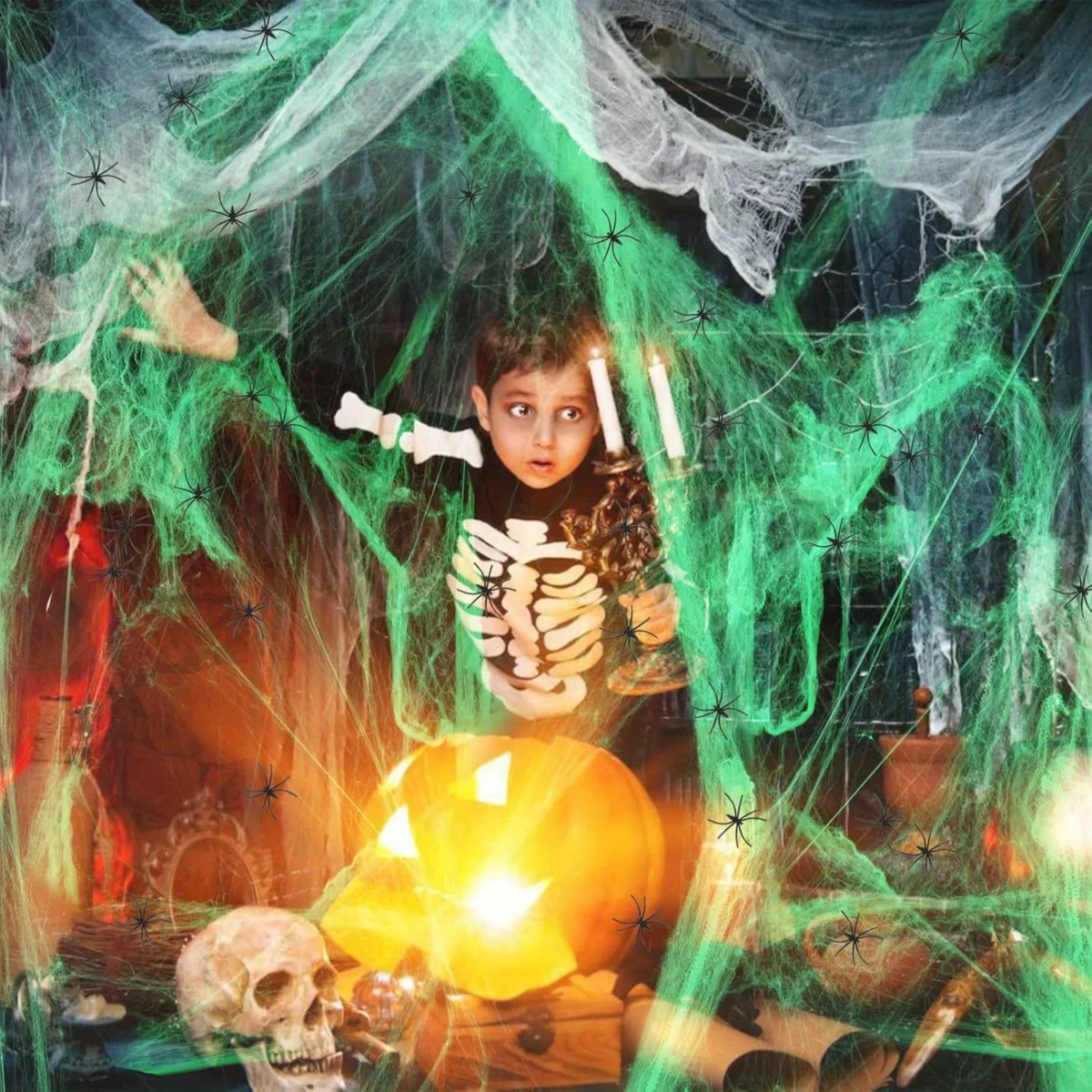 1~20개입 할로윈 장식용 신축성 있는 거미줄, 공포  - Spider Web Halloween Decoration 리뷰 및 가격
