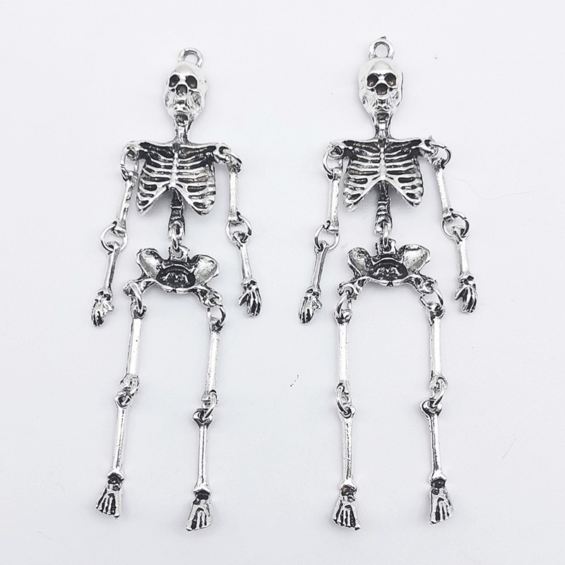 2/5/10PCS 레트로 해골 해골 펜던트 DIY 합금 - Halloween Skeleton Decoration 리뷰 및 가격