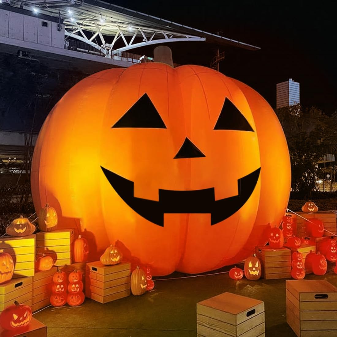 거대한 10피트 할로윈 풍선 호박 장식, 방수 에어 블 - Halloween Pumpkin Decor Led 리뷰 및 가격