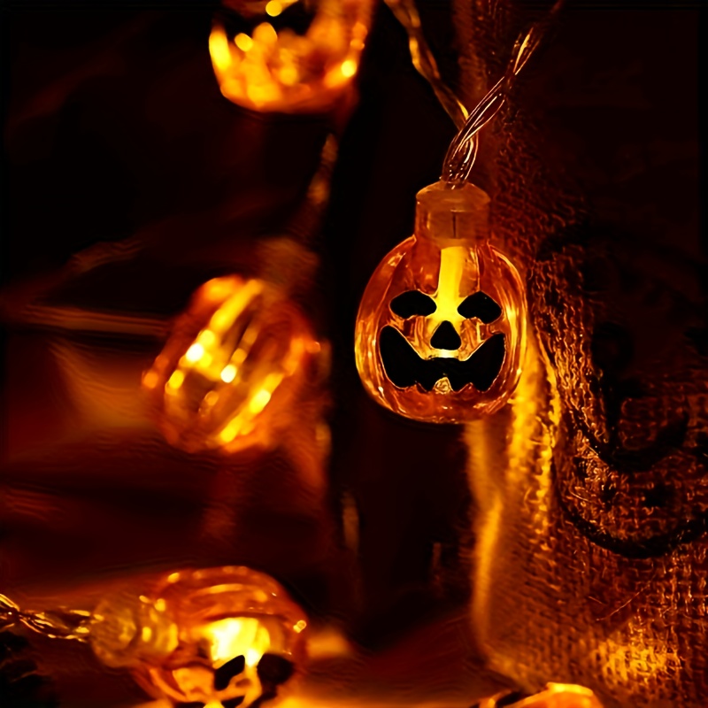 59/118in 10/20LED 스마일링 펌킨 스트링  - Halloween Led String Lights Orange 리뷰 및 가격