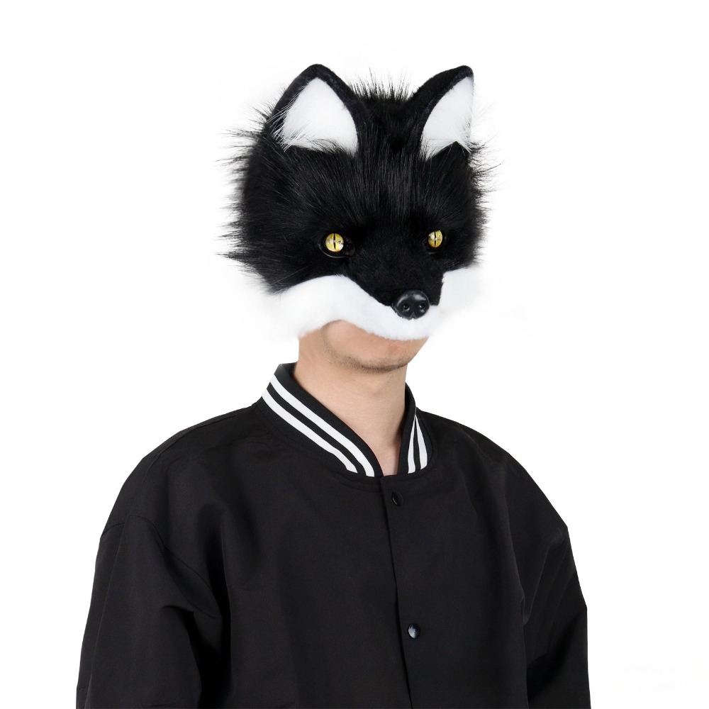 늑대 가면 반쪽 얼굴 동물 개 여우 늑대인간 가면 할로 - Halloween Costume Adult 리뷰 및 가격