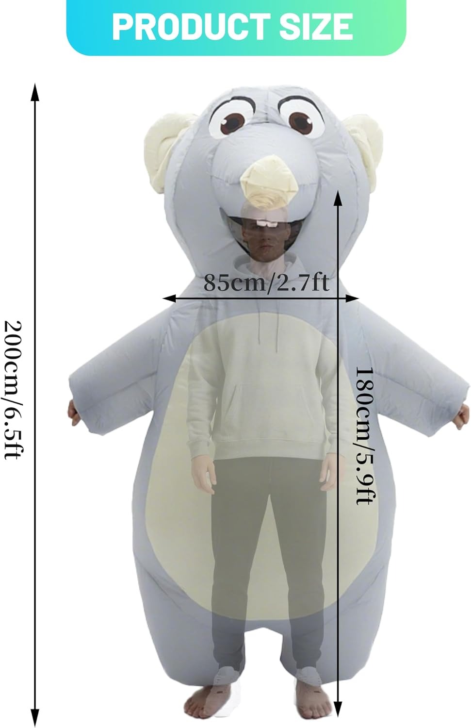 성인용 풍선 마우스 의상, 할로윈 파티나 코스프레에 어 - Halloween Costume Adult 리뷰 및 가격