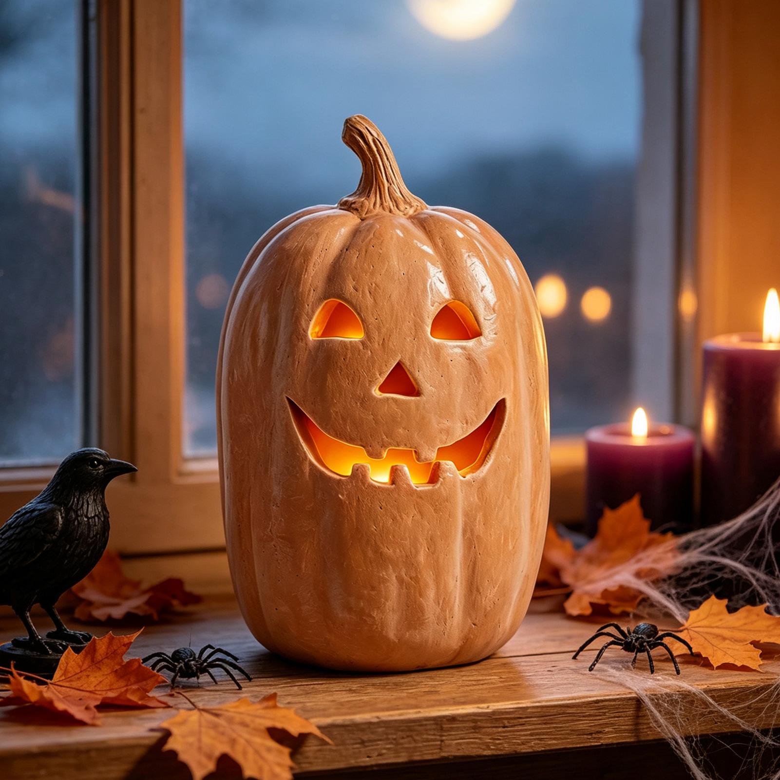수제 레진 장식 호박 랜턴, 실내 테이블 센터피스용 야 - Pumpkin Lantern Halloween 리뷰 및 가격