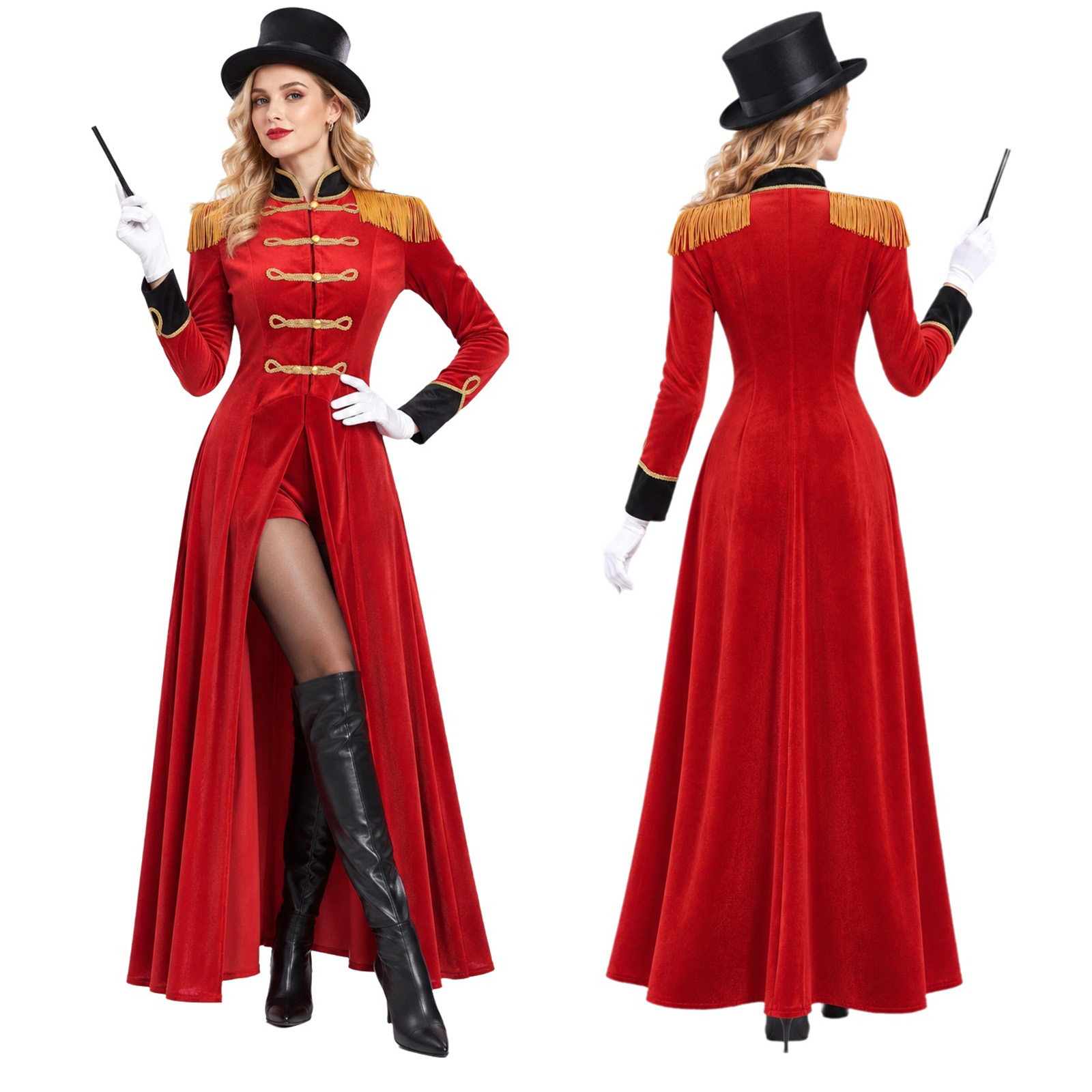 스팀펑크 고딕 중세풍 테일코트 코스프레 의상, 모자,  - Halloween Costume Adult 리뷰 및 가격