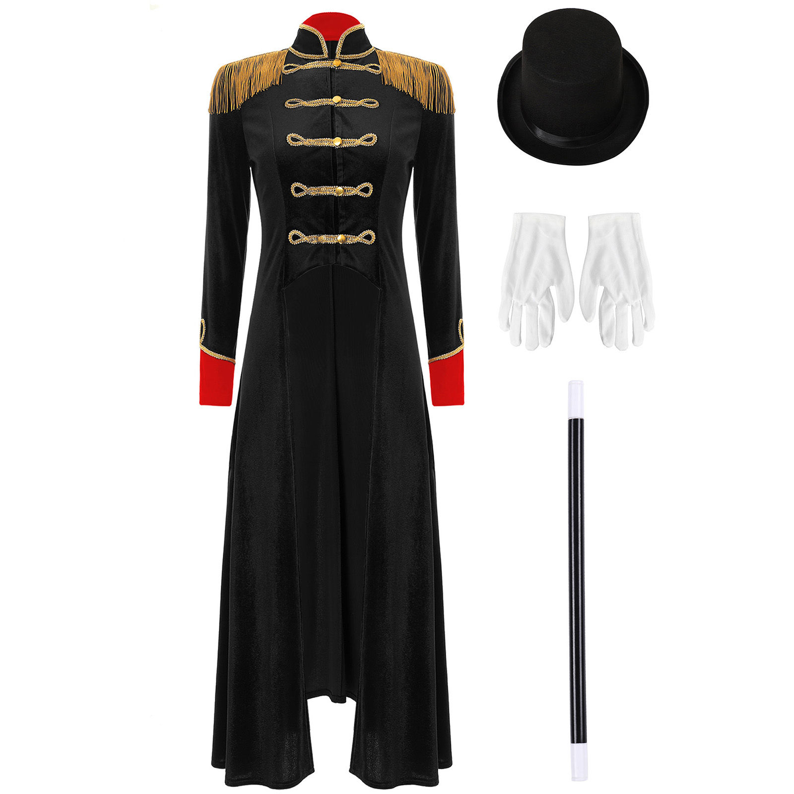 스팀펑크 고딕 중세풍 테일코트 코스프레 의상, 모자,  - Halloween Costume Adult 리뷰 및 가격