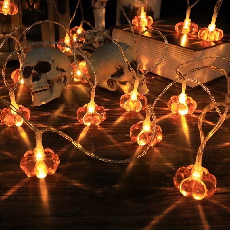 59/118in 10/20LED 할로윈 오렌지색 호박  - Halloween Led String Lights Orange 리뷰 및 가격